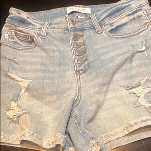 Judy Blue Blue Distressed Jean Shorts